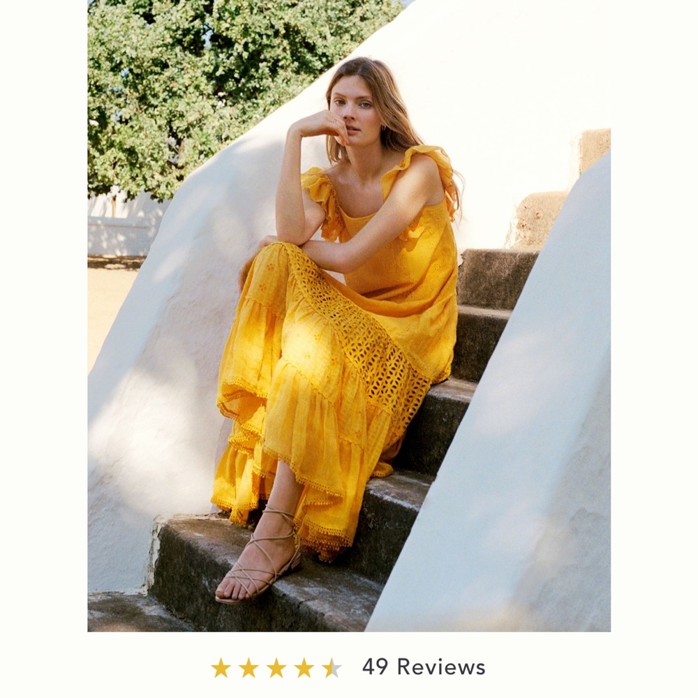 Anthropologie FALLON EYELET MAXI DRESS